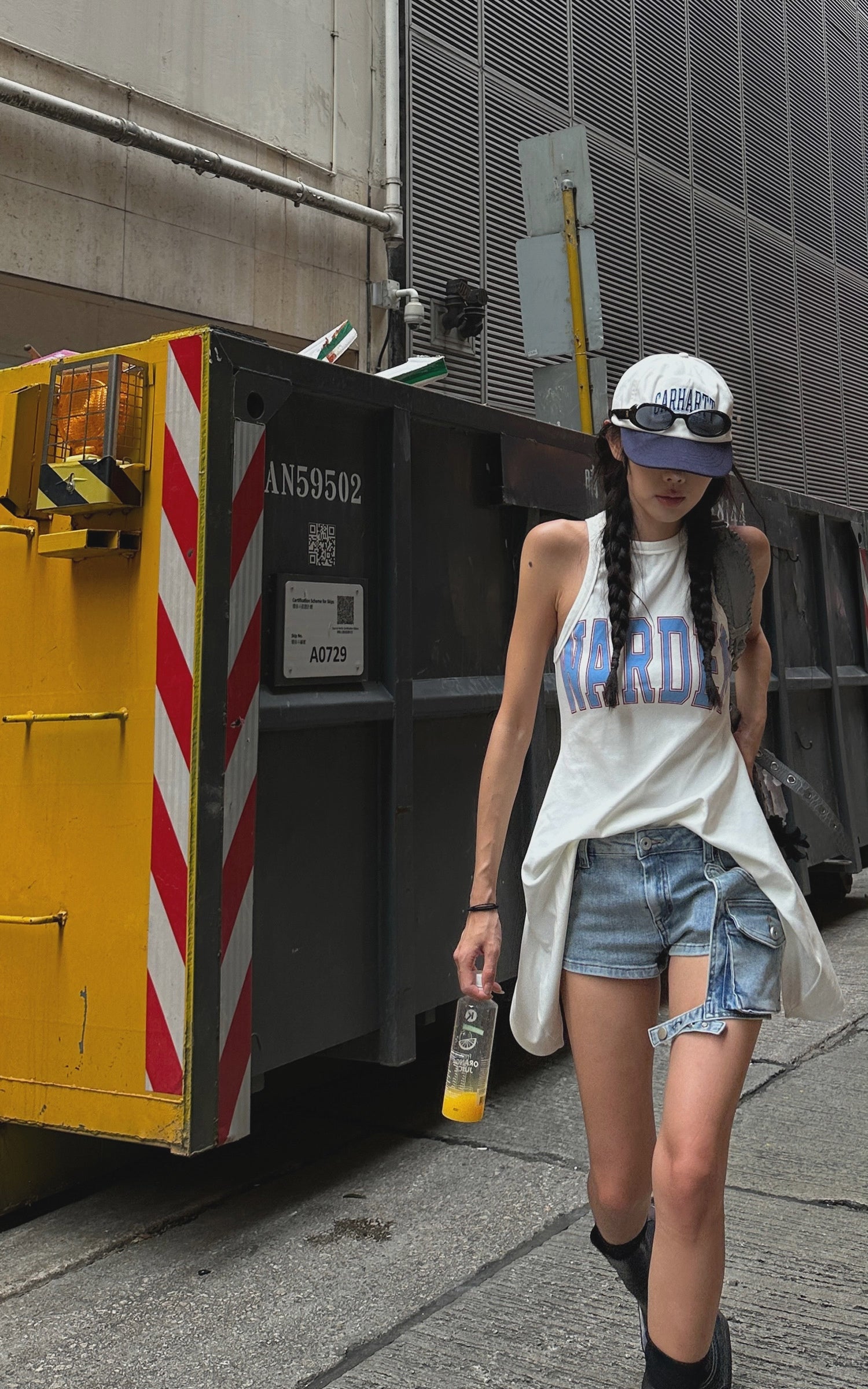 <tc>WARDEN EDGE</tc> Shorts in denim utility con tasche 3D