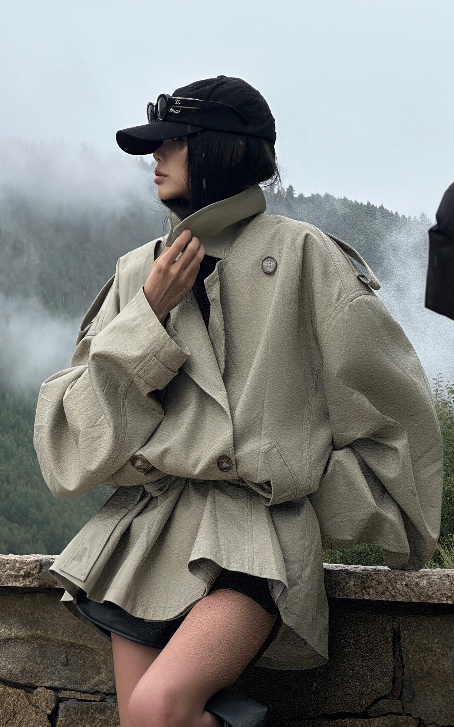 WARDEN EDGE Unisex Deconstructed Trench Coat