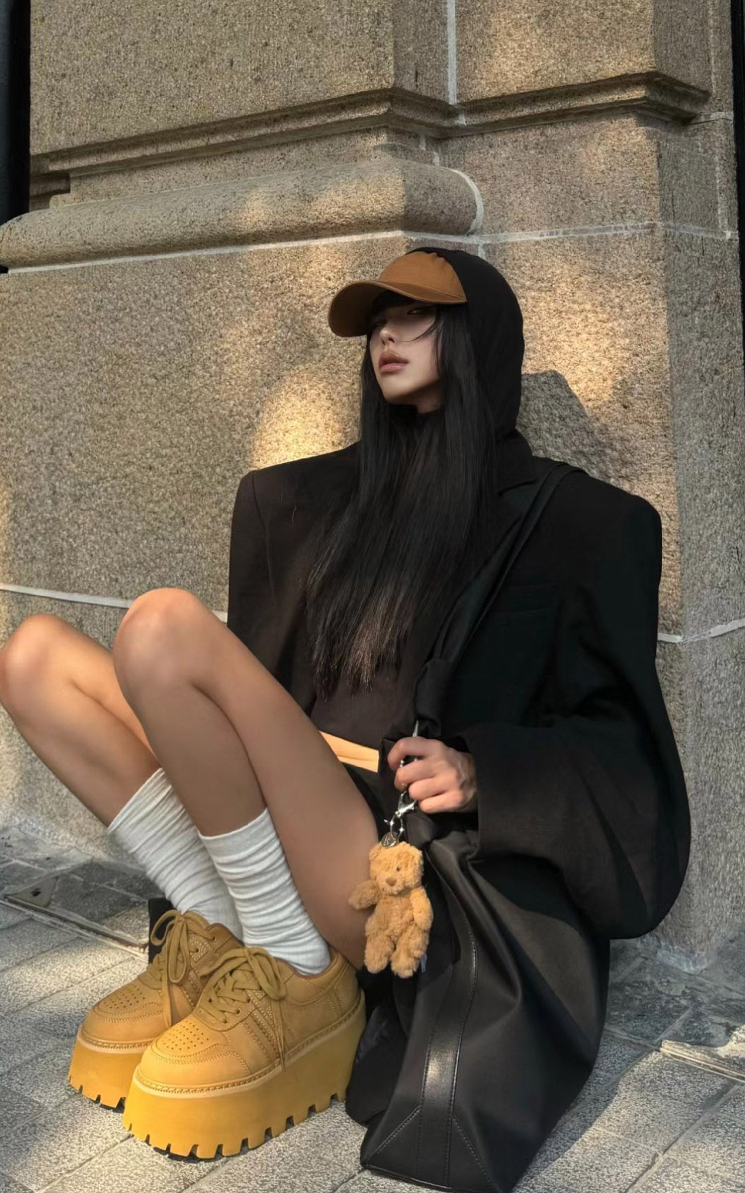 WARDEN EDGE Oversized Double-Breasted Wool Blazer