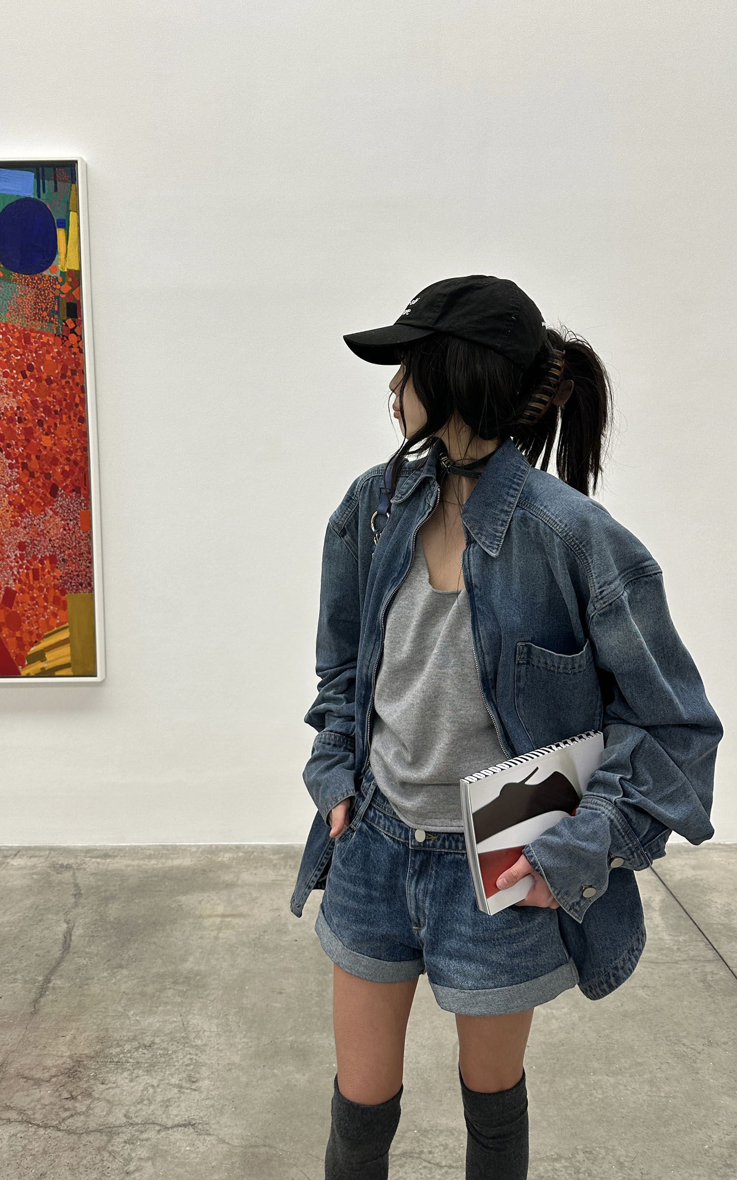 WARDEN EDGE Denim Layered Set – Jacket, Shorts & Tank