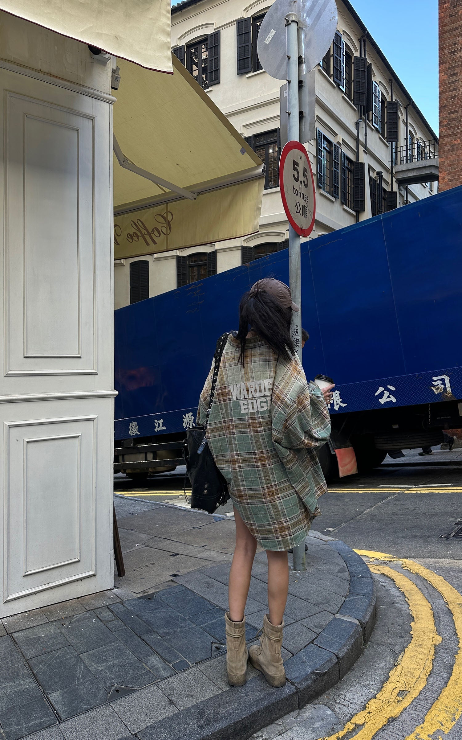 WARDEN EDGE Oversized Plaid Shirt