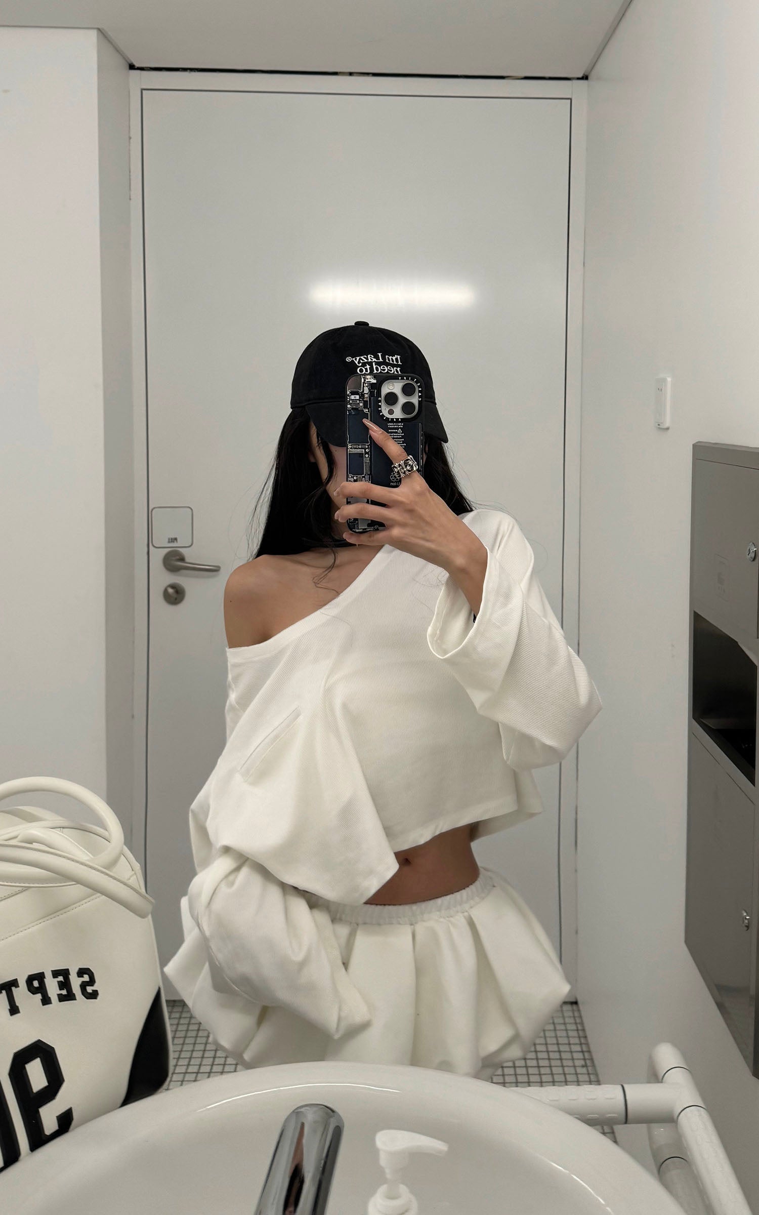 <tc>WARDEN EDGE</tc> Maglietta a maniche lunghe corta con spalle scoperte