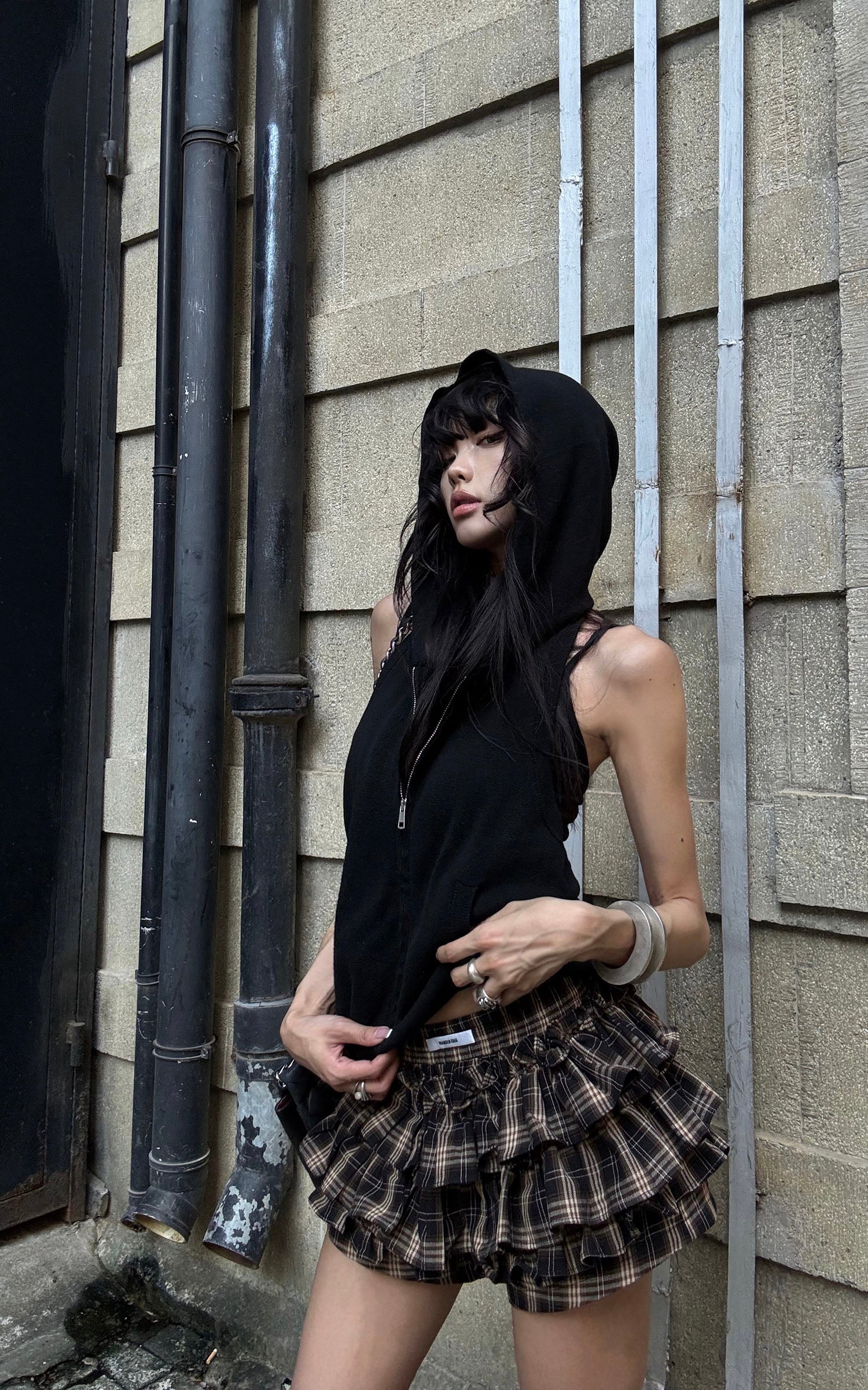 WARDEN EDGE Knit Zip Hooded Vest