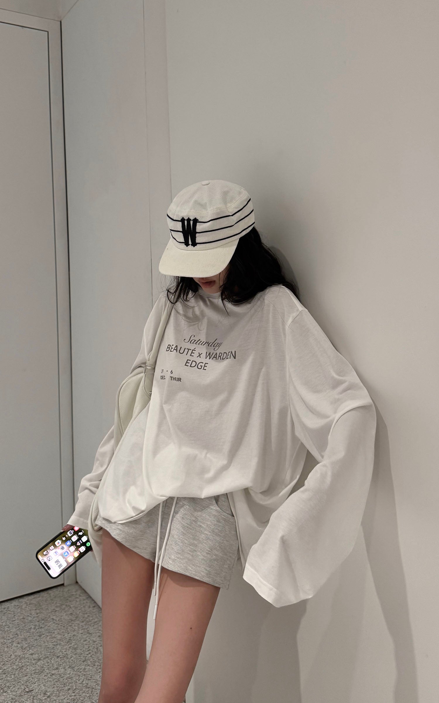 <tc>WARDEN EDGE</tc> Maglietta a Maniche Lunghe con Stampa Grafica Stile Streetwear Minimal