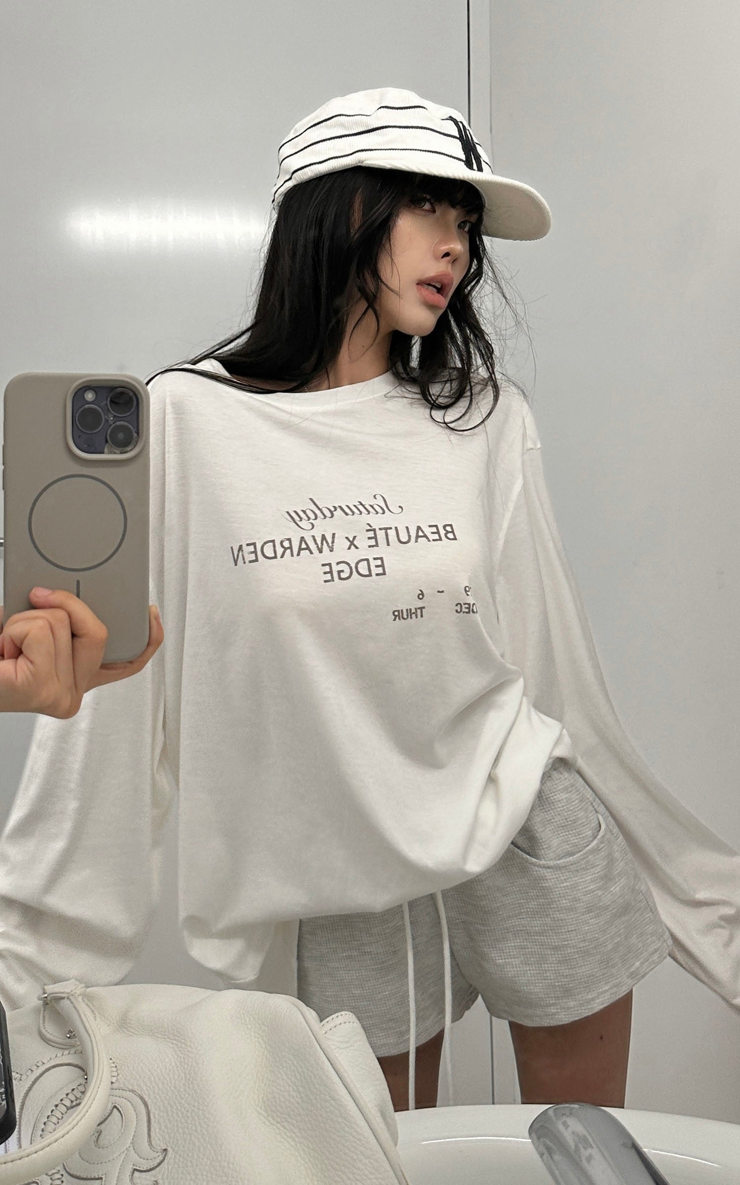 <tc>WARDEN EDGE</tc> Shorts lounge in maglia waffle con coulisse in vita