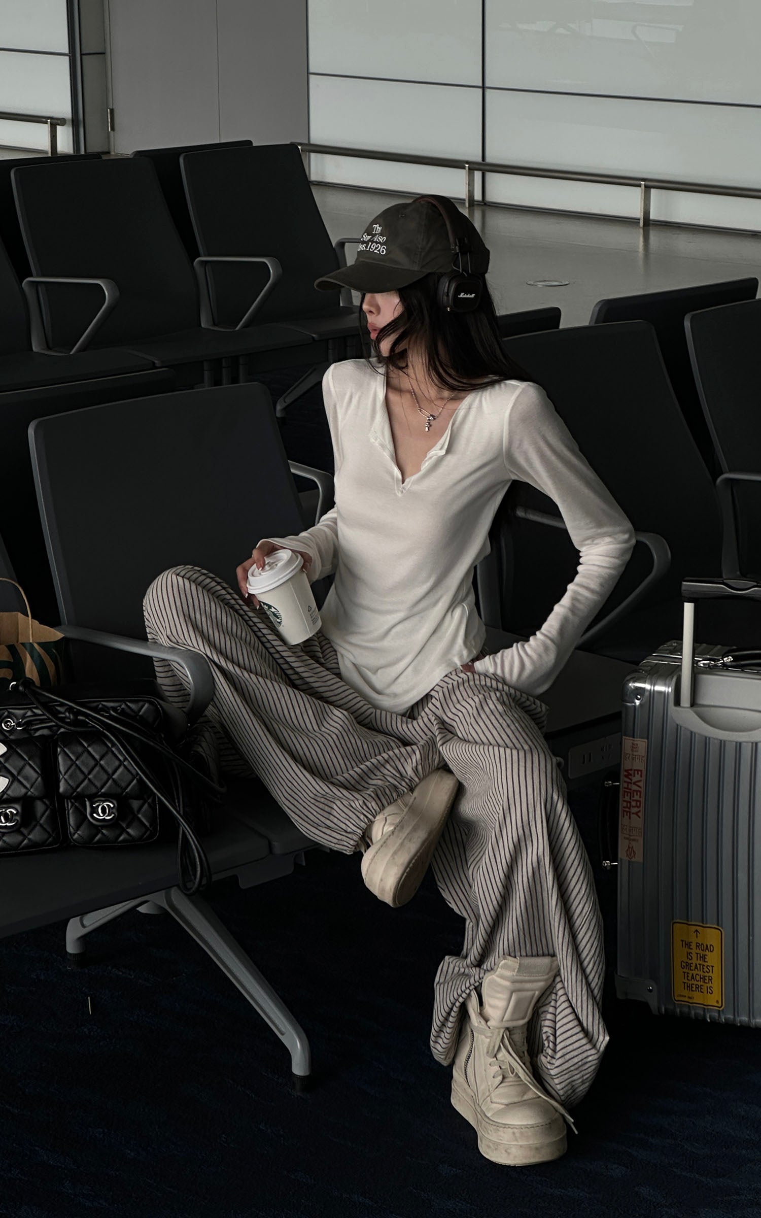 WARDEN EDGE Cutout Layered Long Sleeve Tee