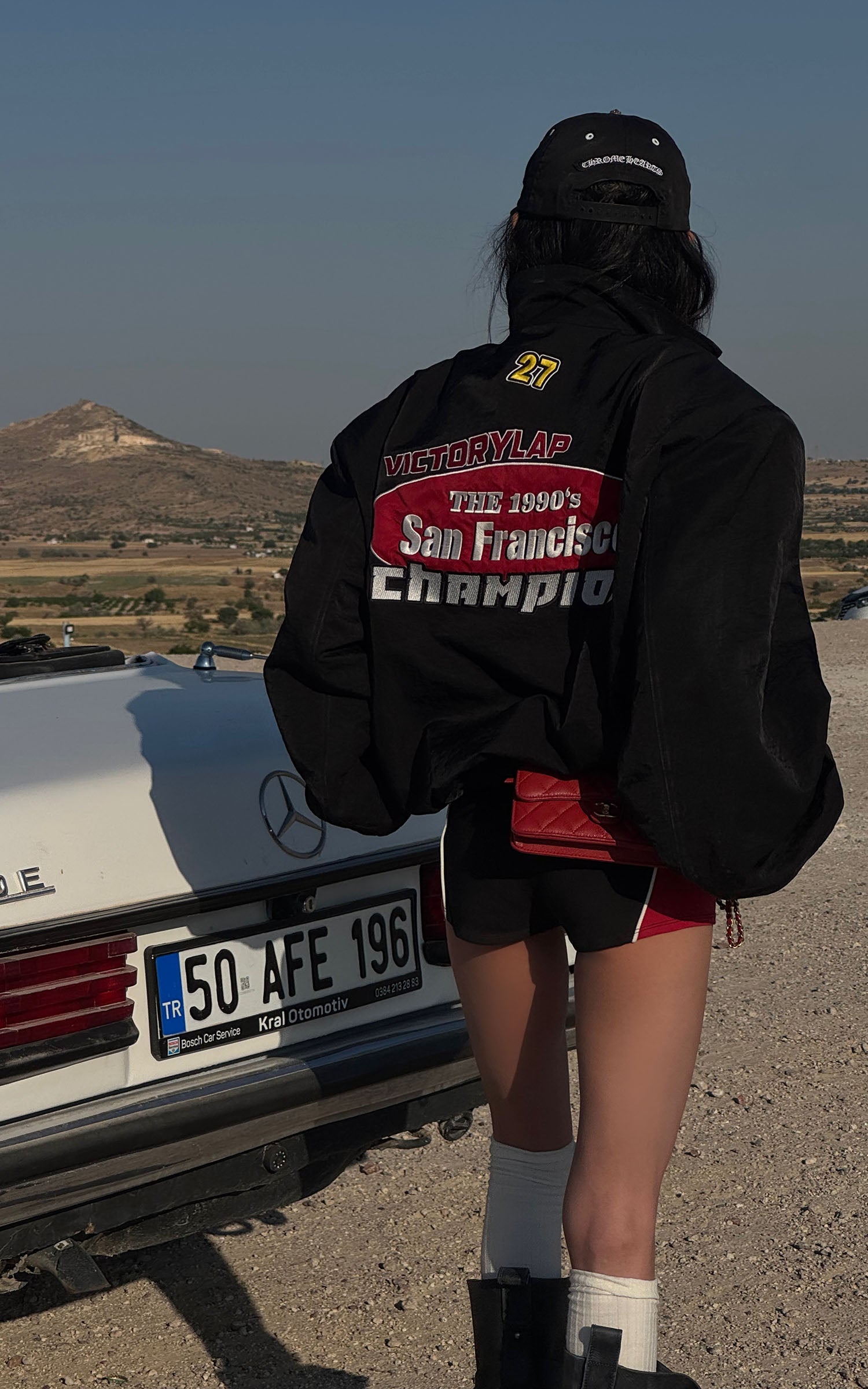 WARDEN EDGE Racing Patch Zip Jacket with Elastic Cuffs and Retro Embroidery