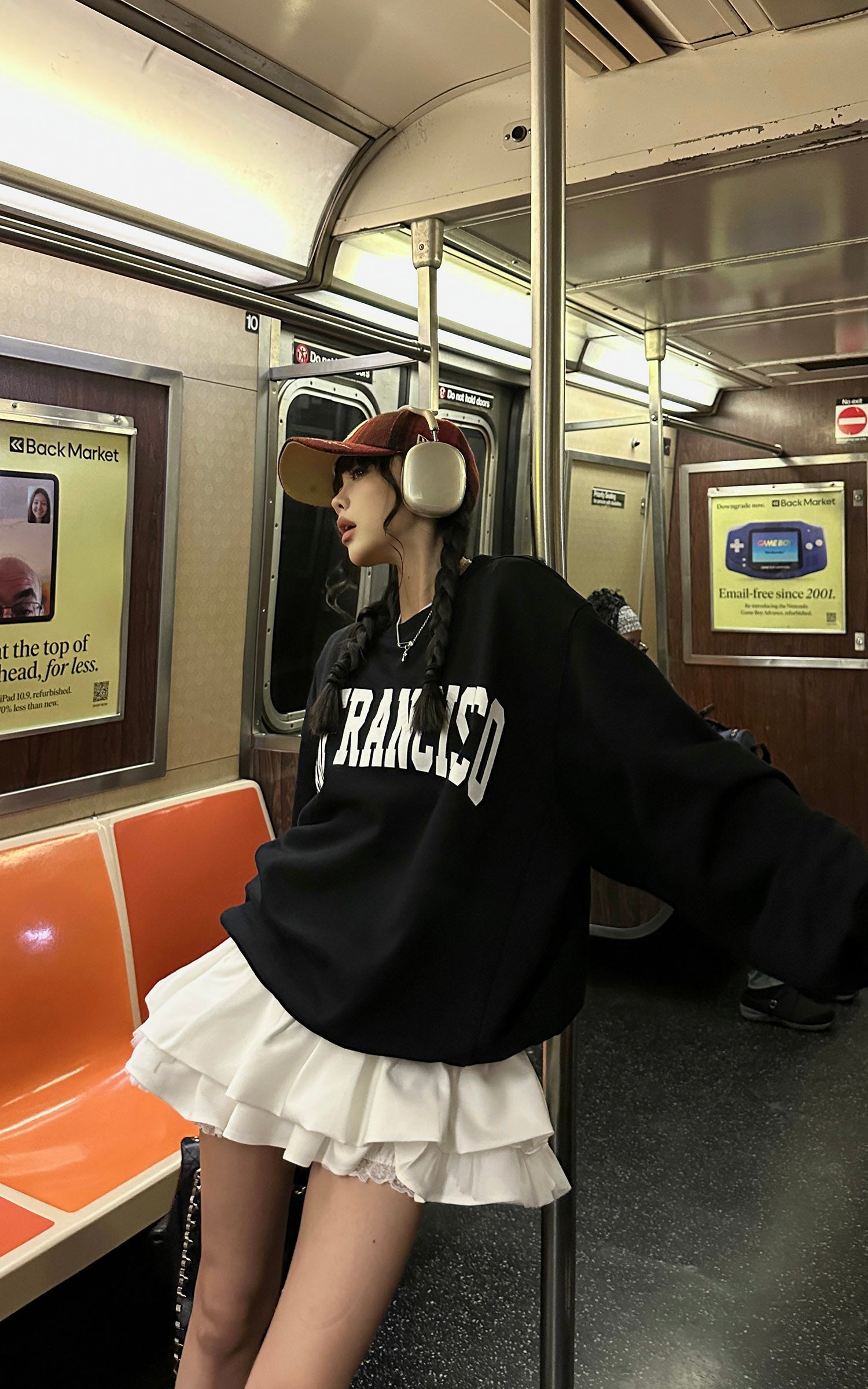 WARDEN EDGE Lace Trim Layered Mini Skirt