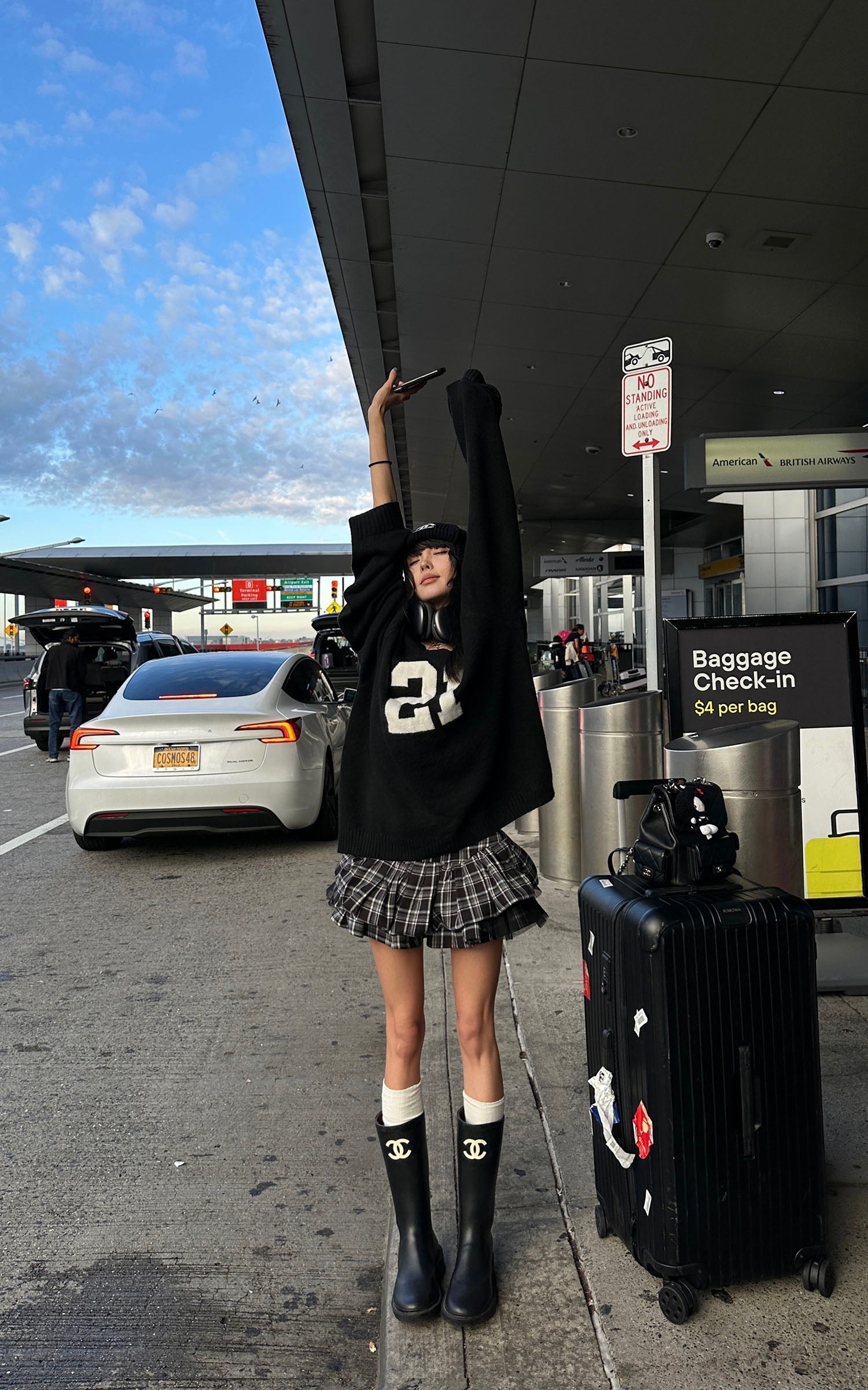 <tc>WARDEN EDGE</tc> Gonna Mini a Strati con Pizzo e Motivo Scozzese