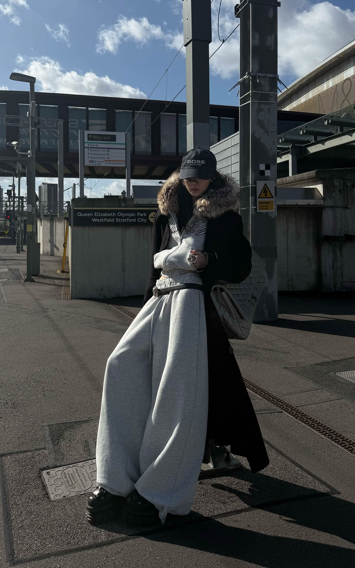 WARDEN EDGE Fleece Wide Leg Sweatpants Oversized Street Style Joggers