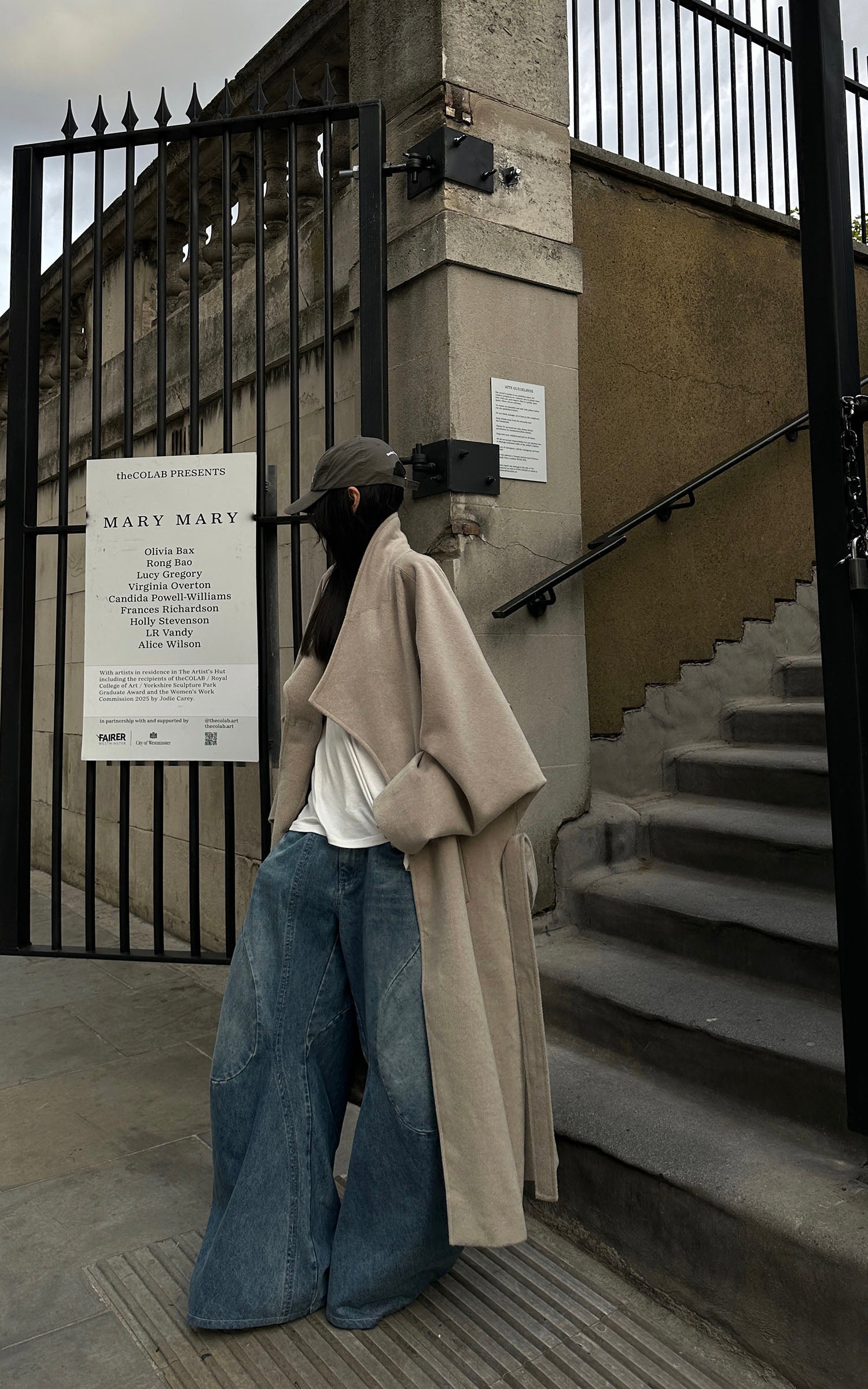 WARDEN EDGE Wool-like Oversized Lapel Coat