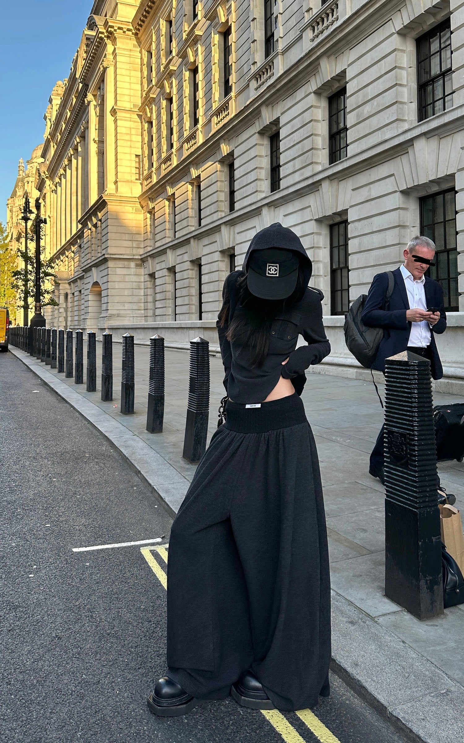 WARDEN EDGE High Waist Wide Leg Pants with Ribbed Waistband and Fluid Silhouette