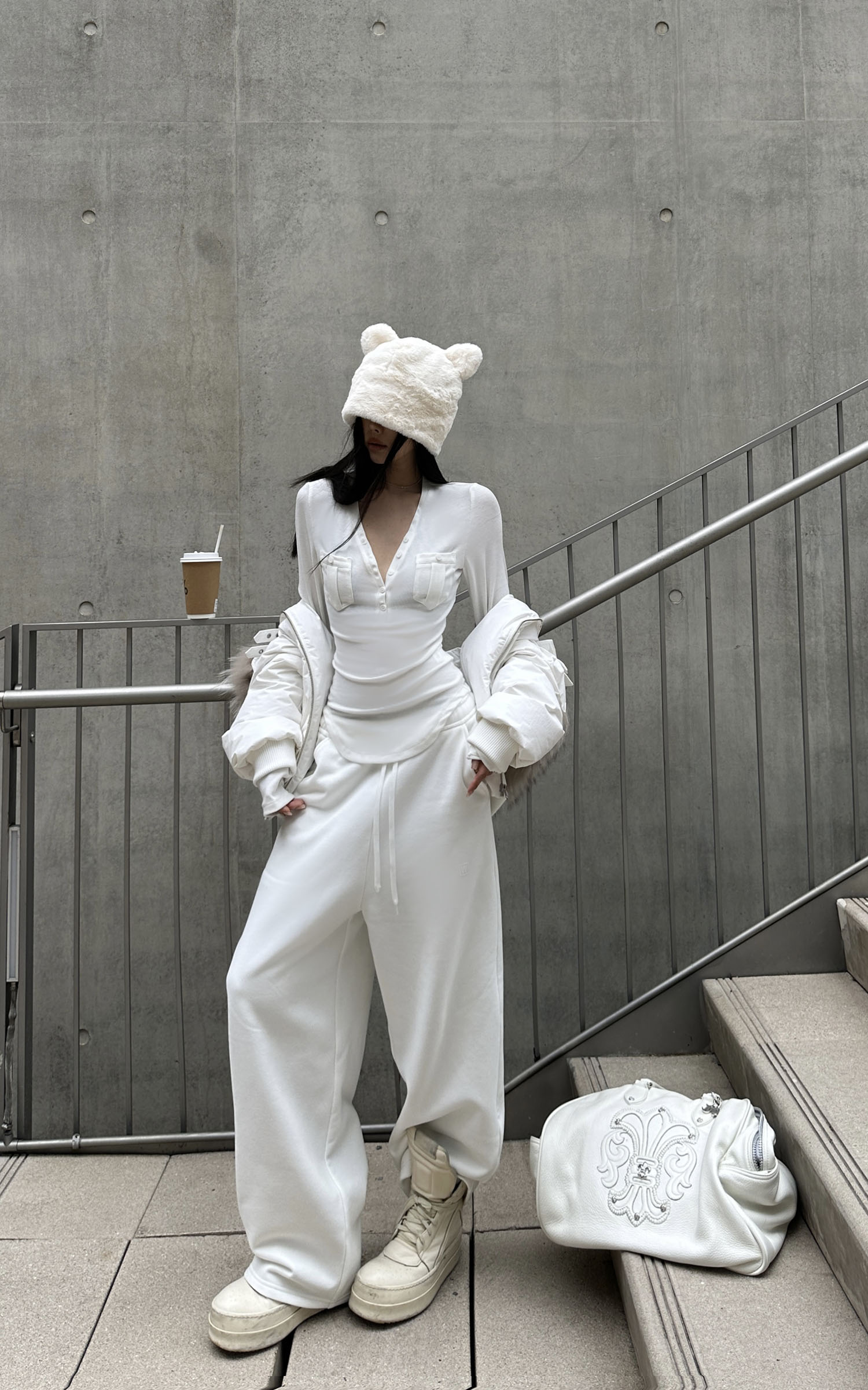 WARDEN EDGE Wide-Leg Fleece Sweatpants