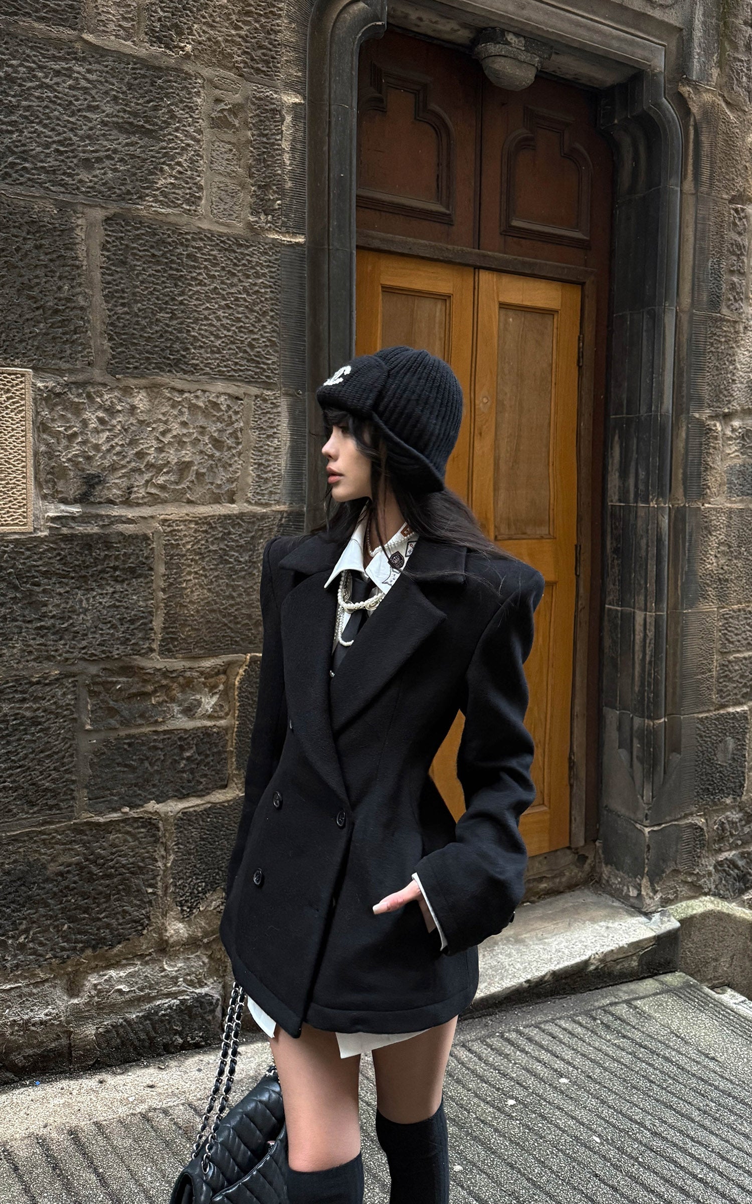 WARDEN EDGE Sculpted Double-Breasted Blazer