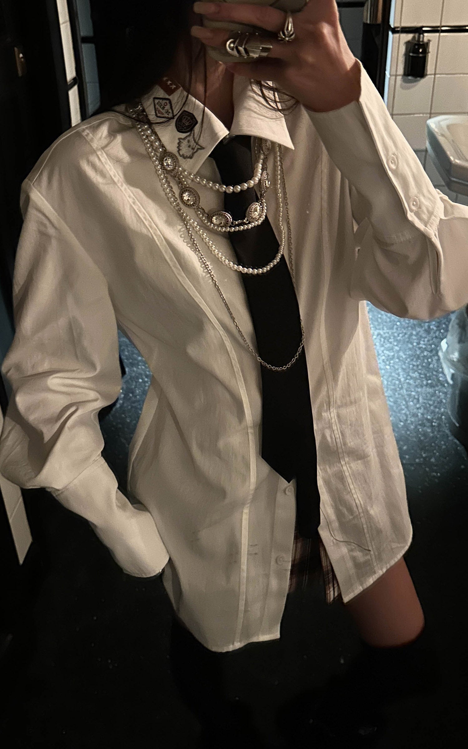 WARDEN EDGE Embroidered Collar Structured Shirt