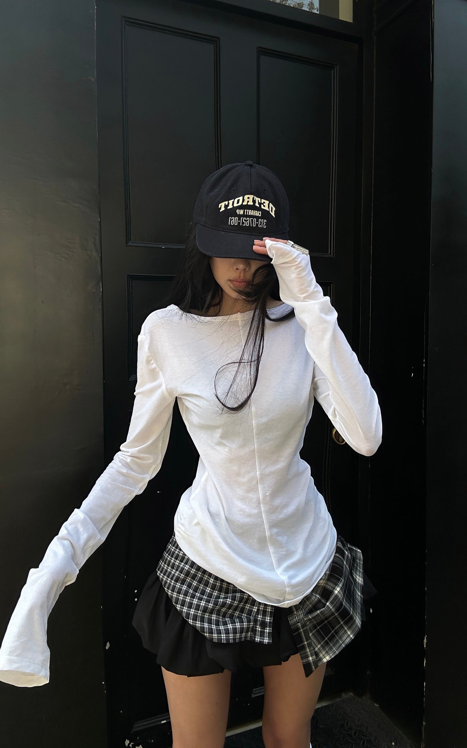 WARDEN EDGE Deconstructed Slim Fit Long Sleeve T Shirt