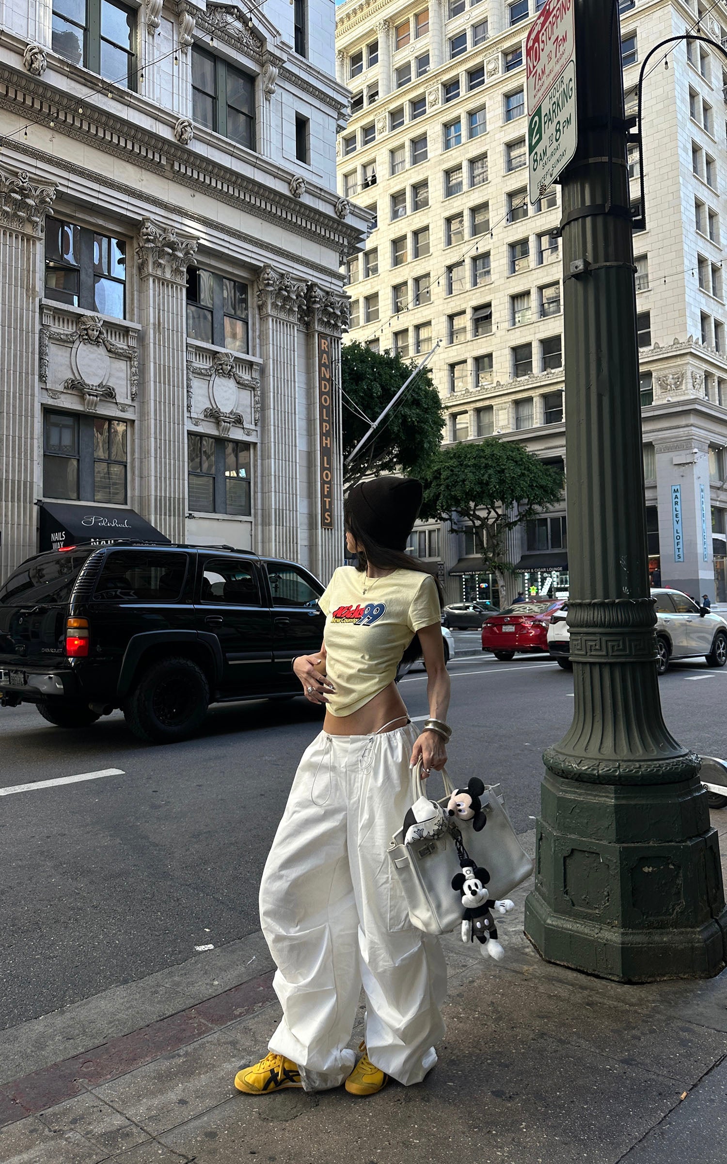 <tc>WARDEN EDGE</tc> Pantaloni cargo a vita bassa, gamba larga, orlo regolabile, stile street rilassato
