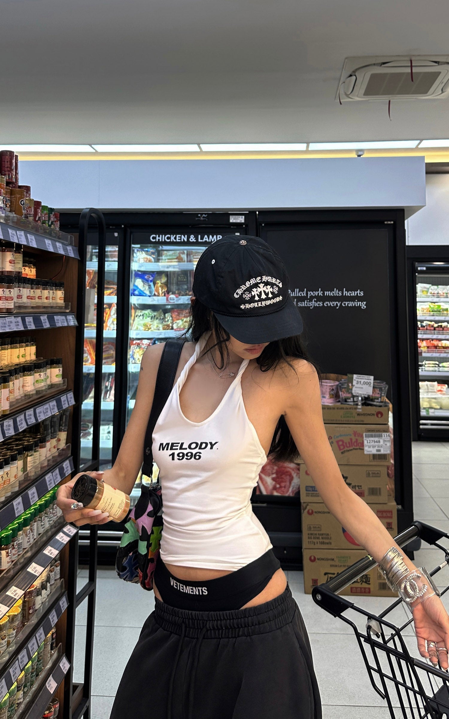 WARDEN EDGE Graphic Halter Backless Tank