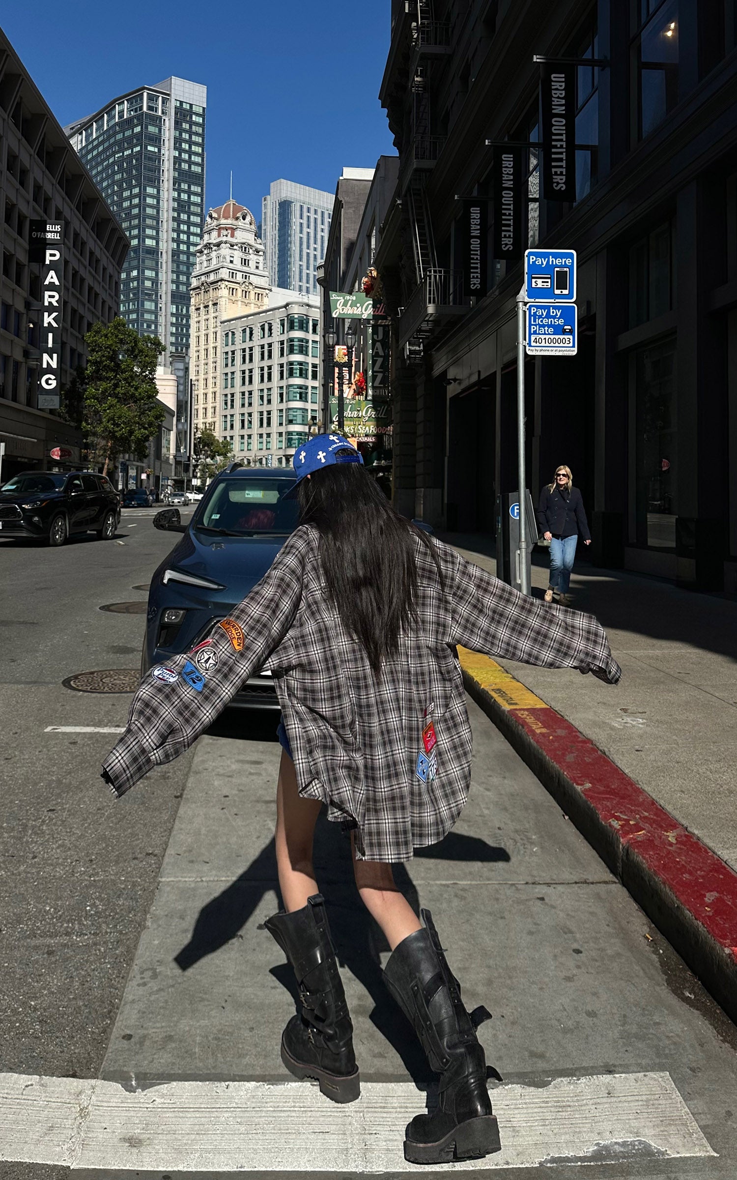 WARDEN EDGE Patchwork Plaid Oversized Shirt