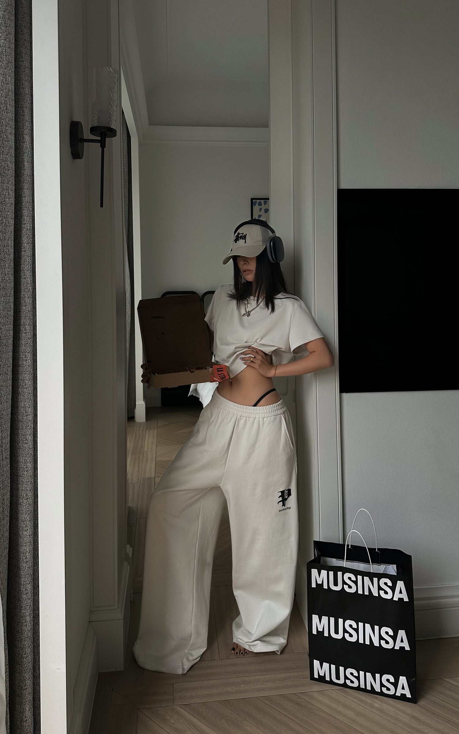 WARDEN EDGE Logo Wide-Leg Sweatpants