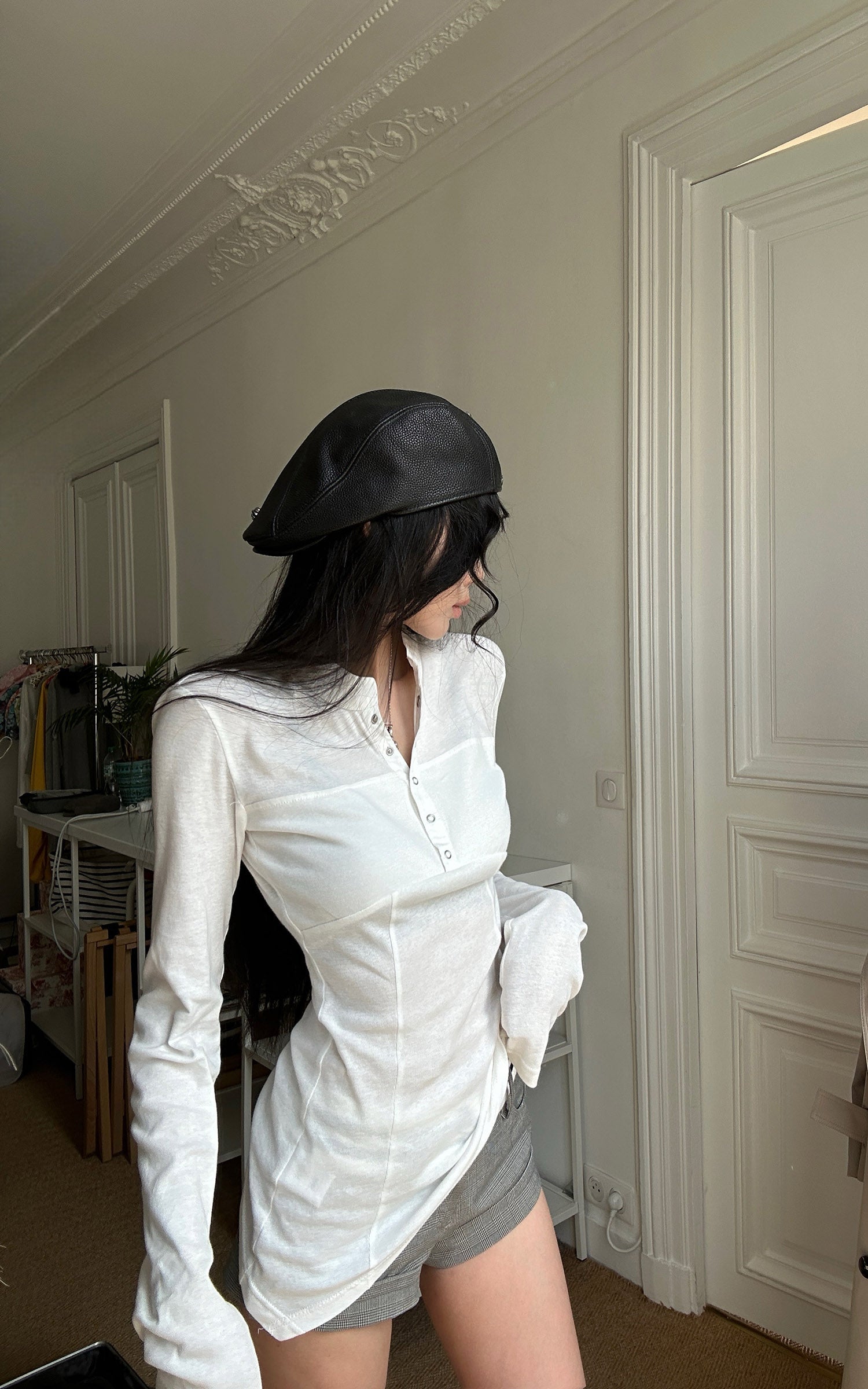 <tc>WARDEN EDGE</tc> Top Henley de Manga Larga Esculpido